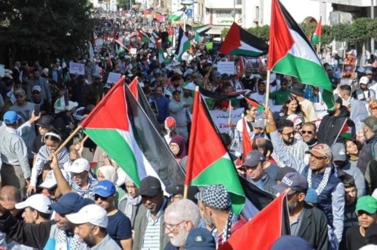 Manifestaciones populares en Marruecos y Túnez en apoyo a Gaza