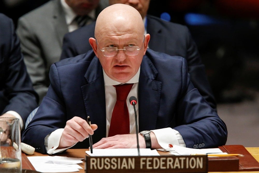 El Representante Permanente de Rusia ante el Consejo de Seguridad de la ONU, Vasily Nebenzia.