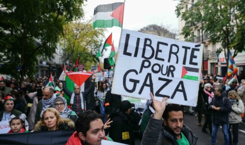 Manifestantes Expresan En Francia Y Reino Unido Apoyo A Gaza | Al ...