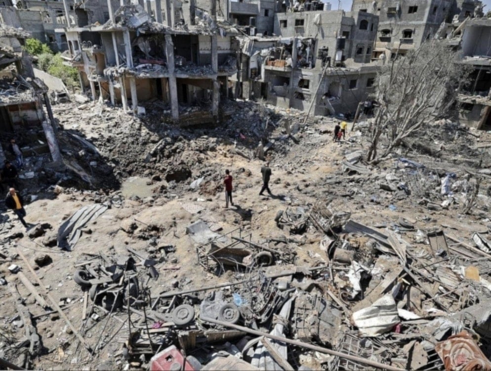 Destrucción y masacre en Gaza.