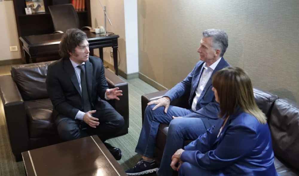 Encuentro entre el presidente electo de Argentina, Javier Milei, y el ultraderechista Mauricio Macri.
