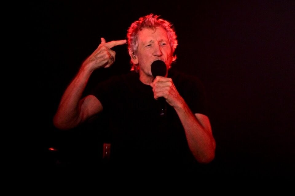 Roger Waters desafía el sionismo en el estadio del River en Argentina. Foto: AFP. 