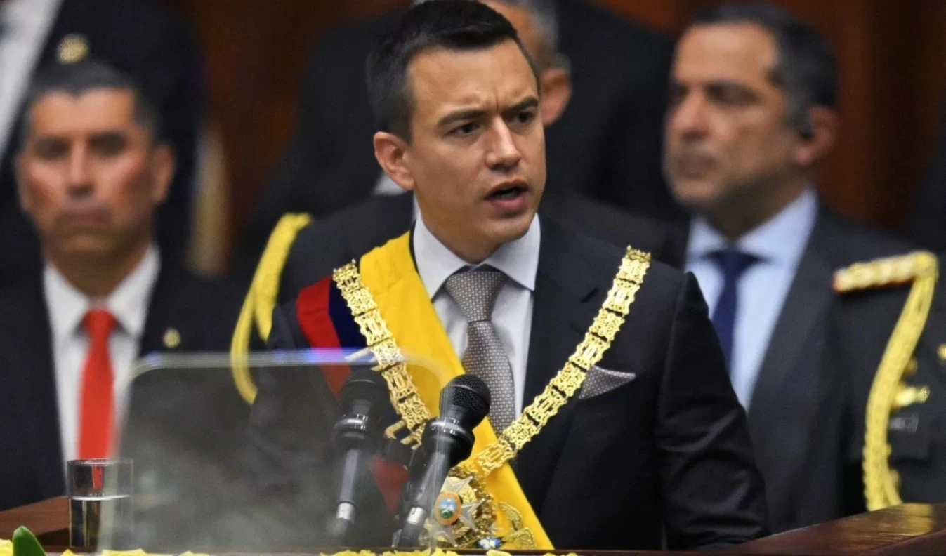 Daniel Noboa asume la presidencia de Ecuador. Foto: AFP. Daniel Noboa asume la presidencia de Ecuador. Foto: AFP.