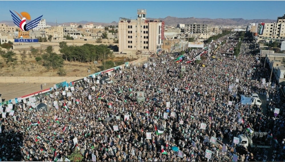 Saná se moviliza en apoyo a la resistencia y la firmeza palestina