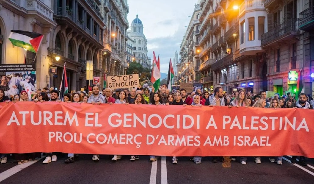 Masiva manifestación en Barcelona el pasado 11 de noviembre para exigir el cese de la agresión israelí a la Franja de Gaza. 