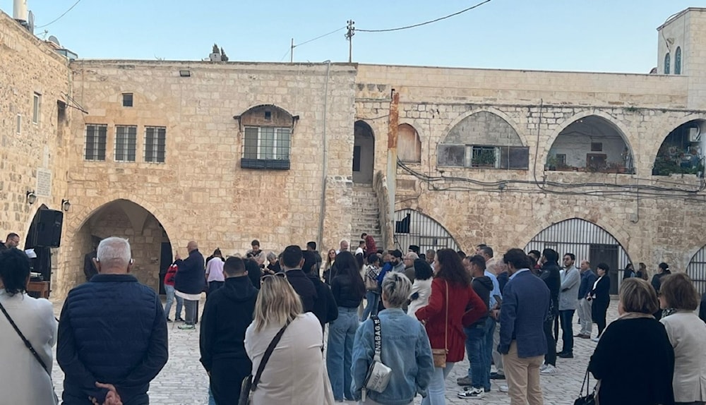 Residentes del barrio armenio de Jerusalén ocupada.