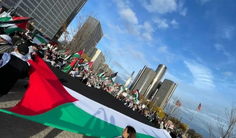 Recientes manifestaciones en Michigan en apoyo al pueblo palestino