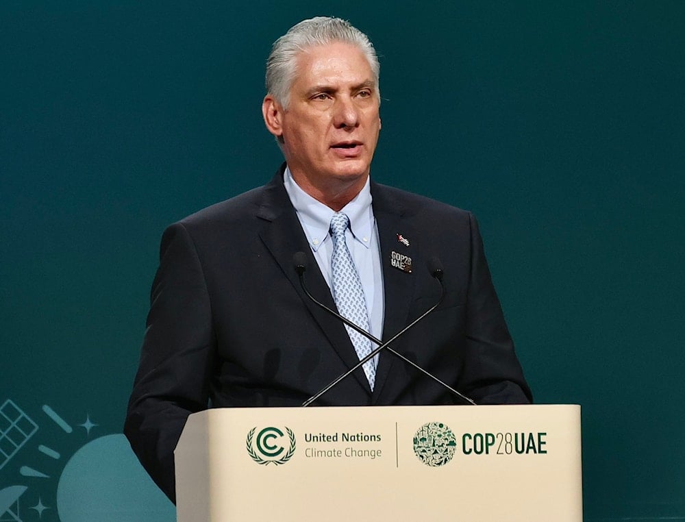 Presidente de Cuba, Miguel Díaz-Canel, en Cumbre Mundial de Acción Climática en el marco de la COP 28 en Dubai. 