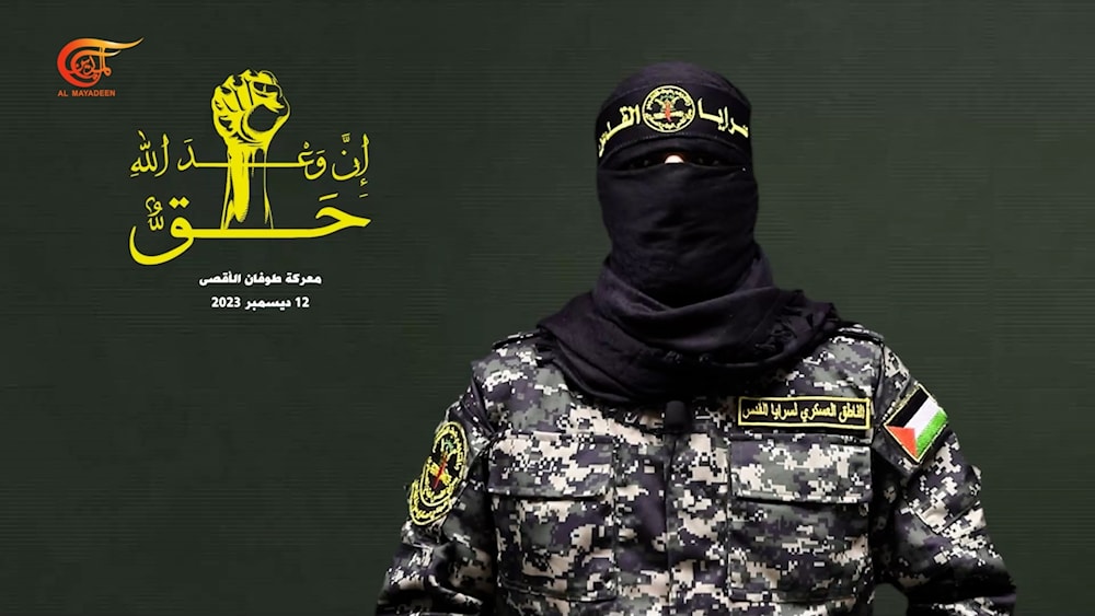 El portavoz militar de las Brigadas Al-Quds, Abu Hamza.