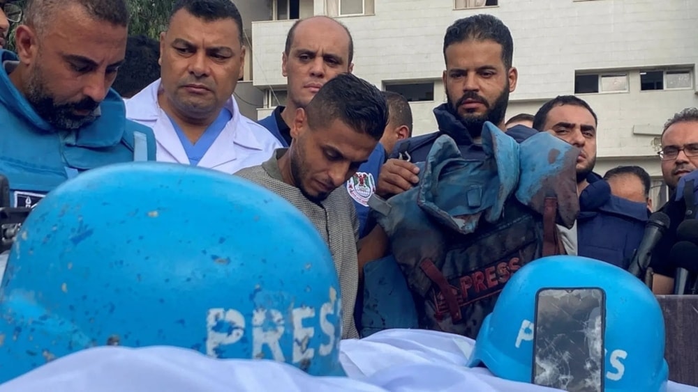 Periodistas palestinos honran a sus colegas asesinados por 