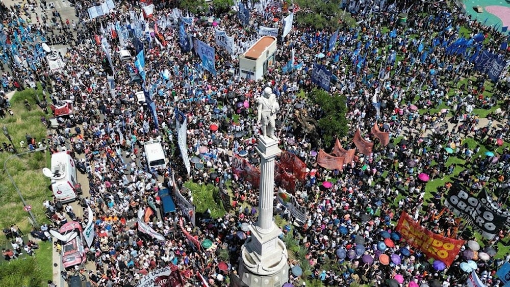 Plaza Lavalle de Buenos Aires, 27 de diciembre de 2023. Foto: AFP.