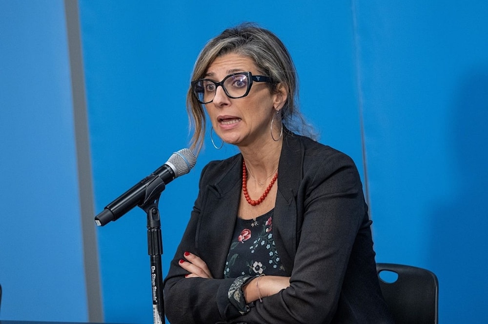 La relatora de derechos humanos de la ONU para los territorios palestinos, Francisca Albanese.