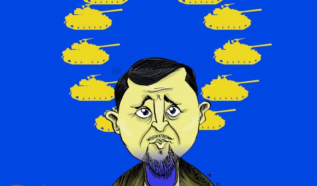 ¡Zelensky el tanque no pensante!