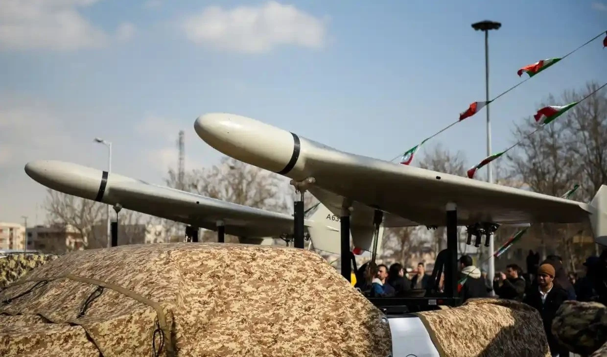 Drones iraníes Shahed 136.