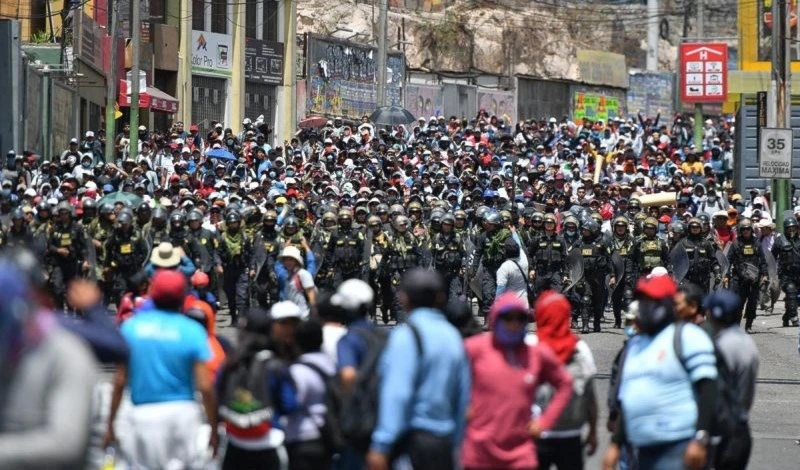 Movilizaciones populares en Perú.