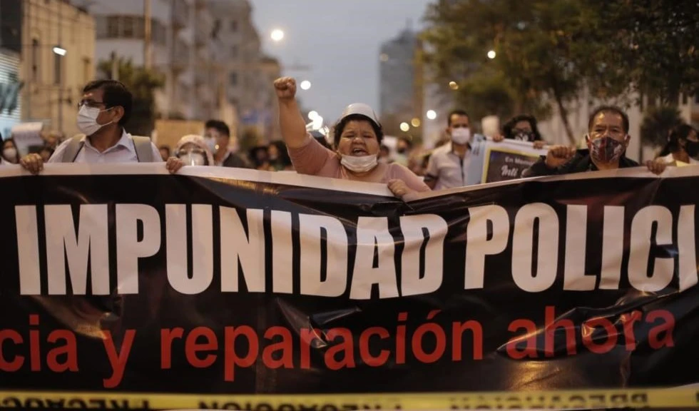Marcha contra la impunidad en Perú.
