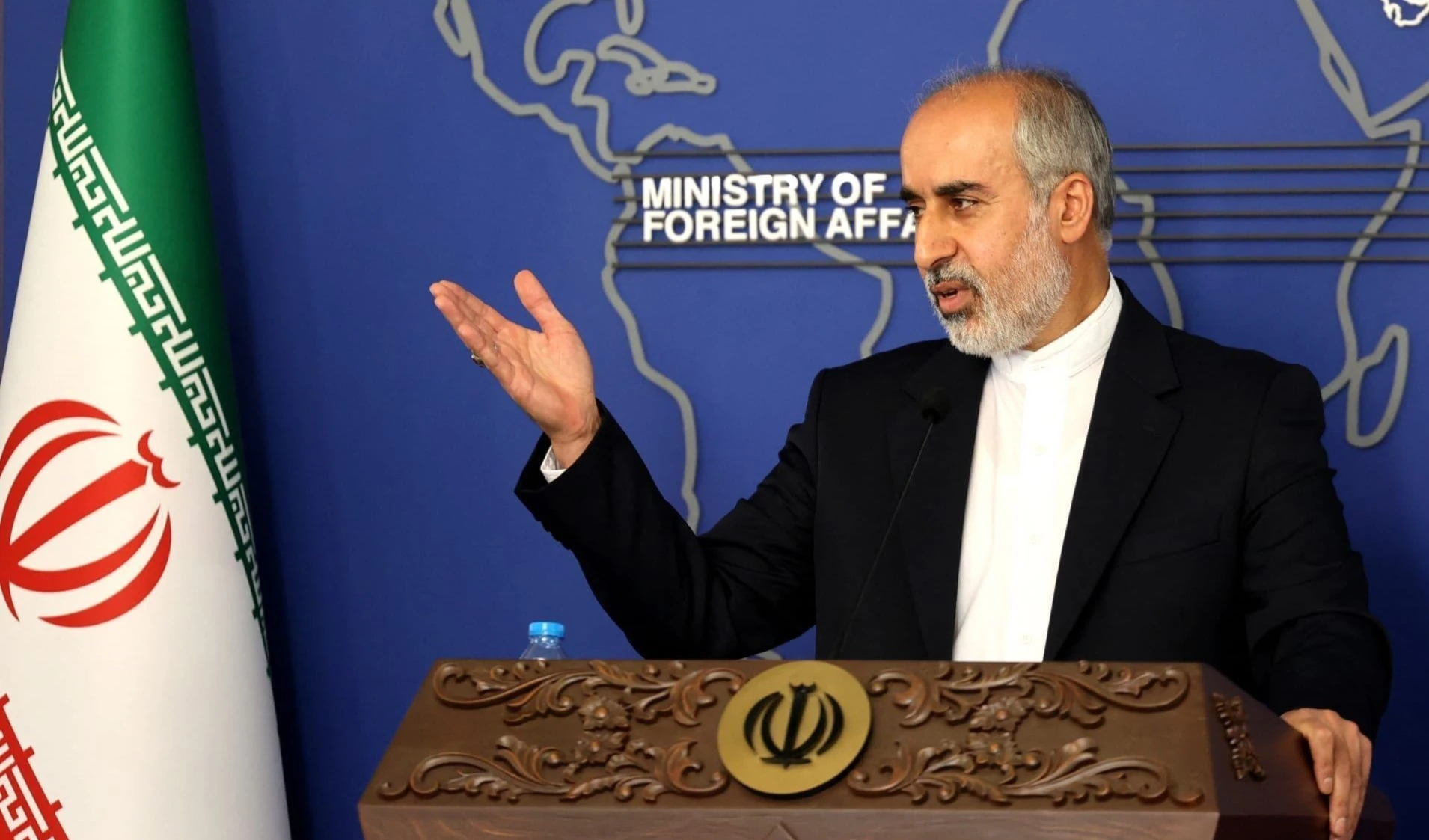 Nasser Kanaani, portavoz del Ministerio de Relaciones Exteriores de Irán.