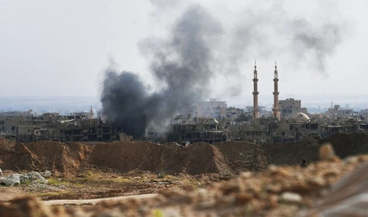 Estalla mina en Deir ez-Zor, Siria.