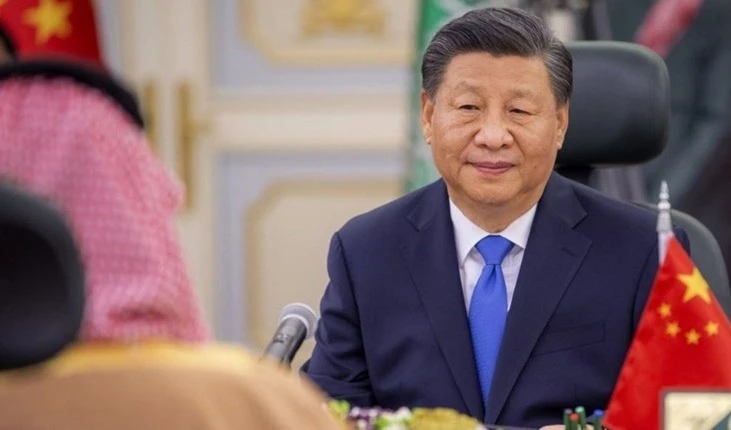 Encuentro entre el presidente chino, Xi Jinping, y el  príncipe heredero de Arabia Saudita, Mohammad bin Salman.