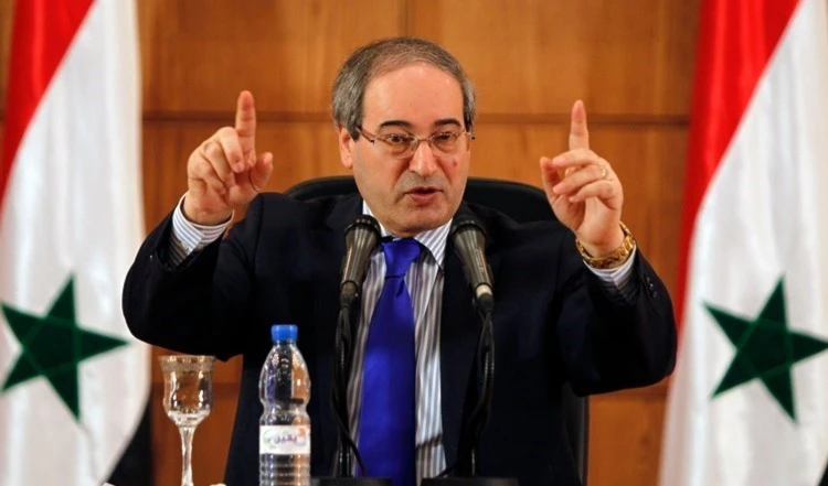 El ministro de Relaciones Exteriores de Siria, Faisal Al-Miqdad.