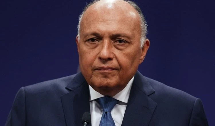 El ministro de Relaciones Exteriores de Egipto, Sameh Shoukry.