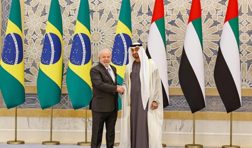 El presidente de Emiratos Árabes Unidos, jeque Mohammed bin Zayed Al Nahyan, recibió a su homólogo brasileño.