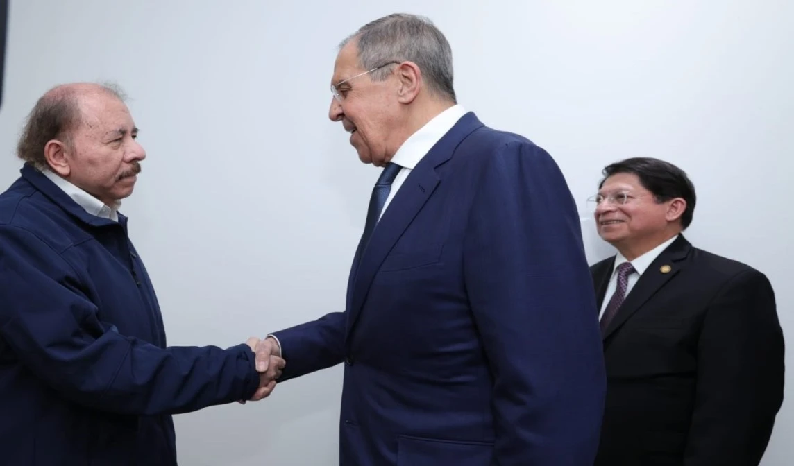 El presidente Danien Ortega recibió al canciller Seguéi Lavrov