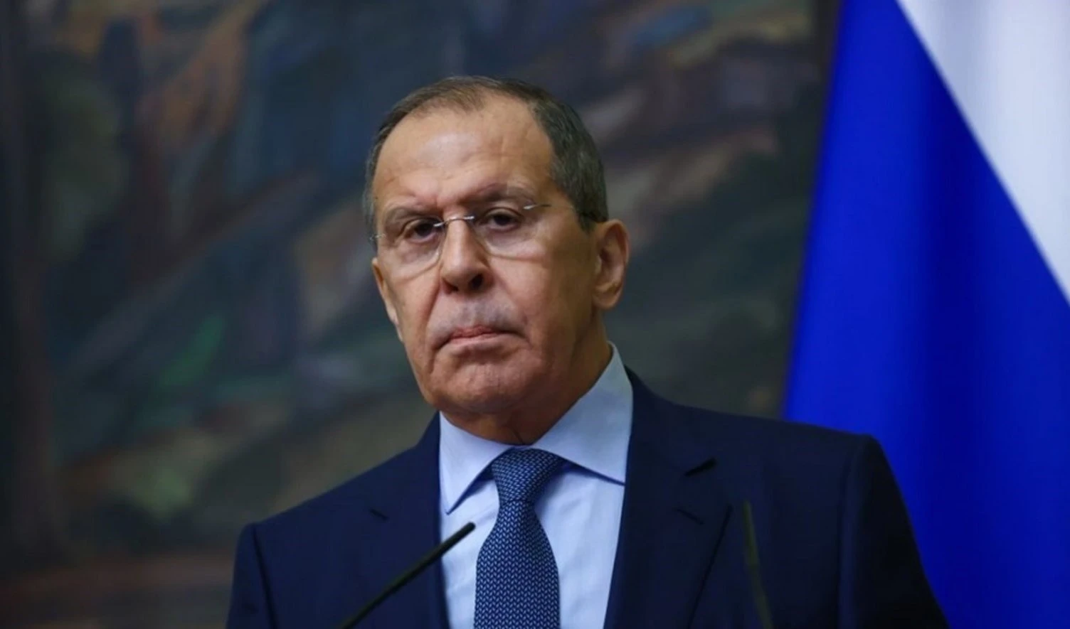 El ministro de Asuntos Exteriores de Rusia, Serguei Lavrov, durante una rueda de prensa en Cuba.