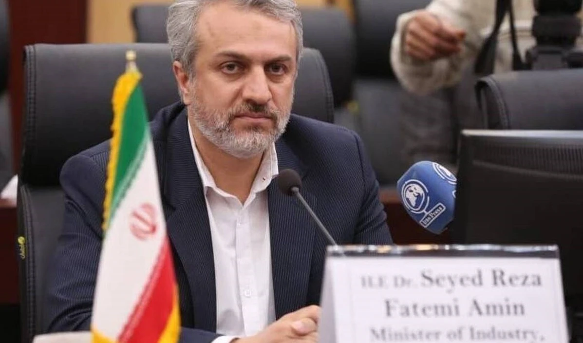 El ministro iraní de Industria, Minas y Comercio, Reza Fatemi Amin.