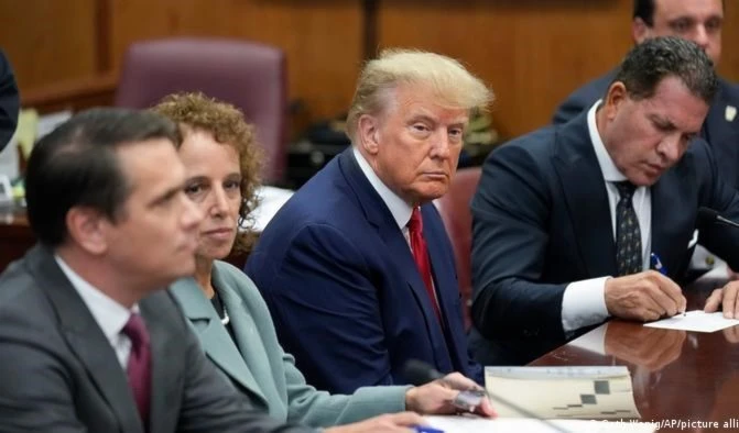 Donald Trump se declaró no culpable de los 34 cargos que se le imputan.