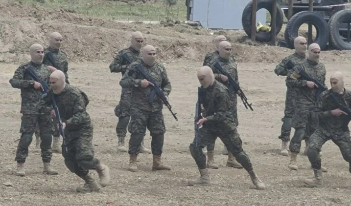 Efectivos de Hizbullah durante su participación en los simulacros. Efectivos de Hizbullah durante su participación en los simulacros.