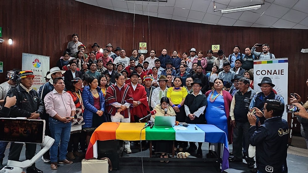 Por decisión colectiva del consejo ampliado de la Conaie, Leonidas Iza será su precandidato a la presidencia del Ecuador.