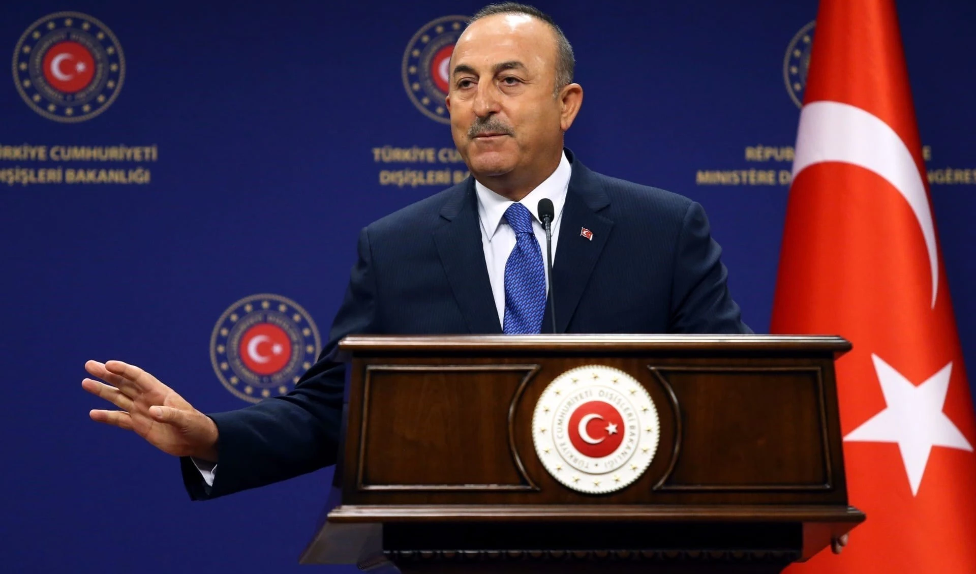 El ministro de Relaciones Exteriores de Turquía, Mevlüt Çavuşoğlu.