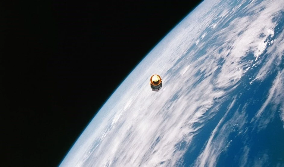 Una nave reutilizable china aterrizó con éxito . Imagen: CGTN.