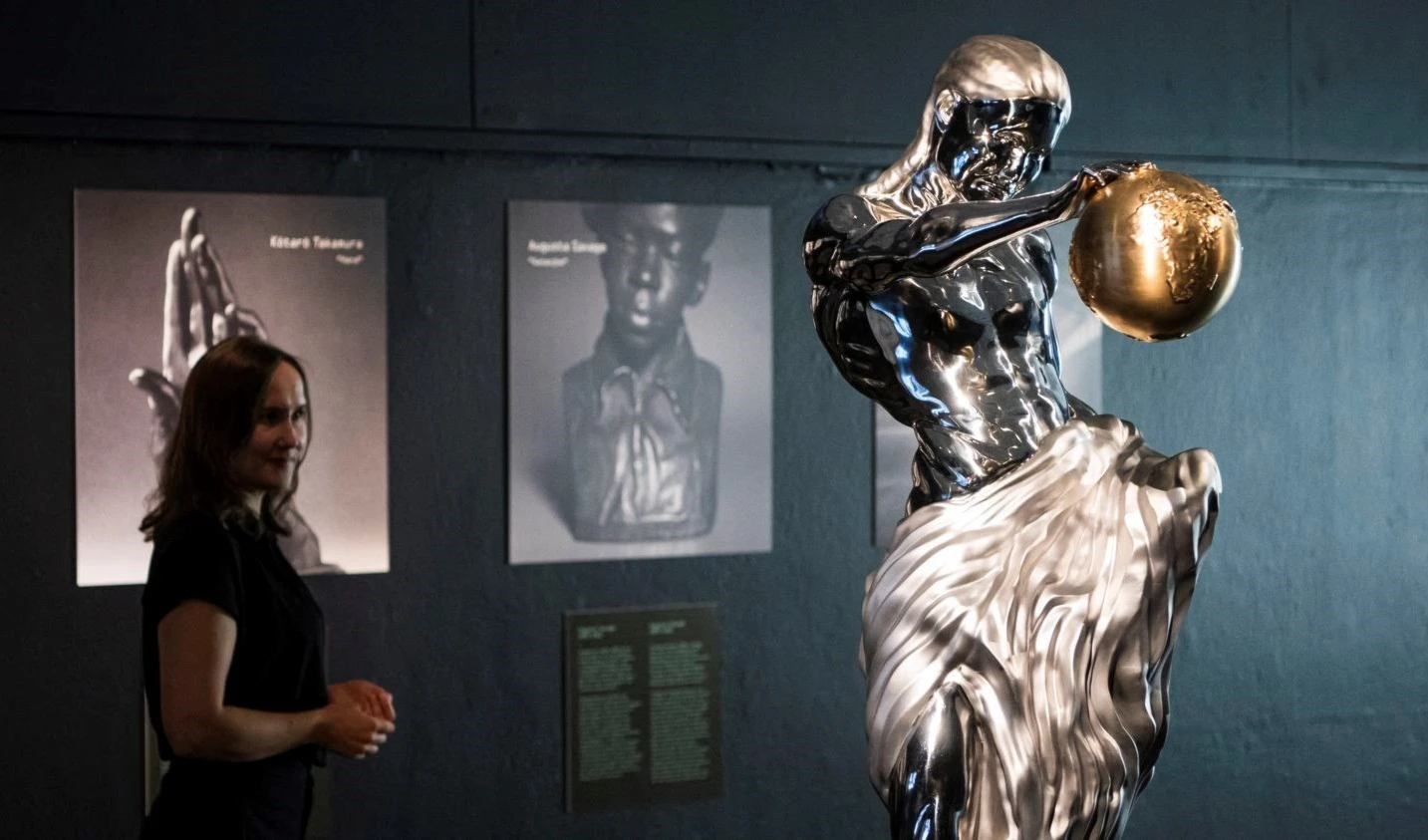 La inteligencia artificial crea la estatua imposible. Foto: AFP.