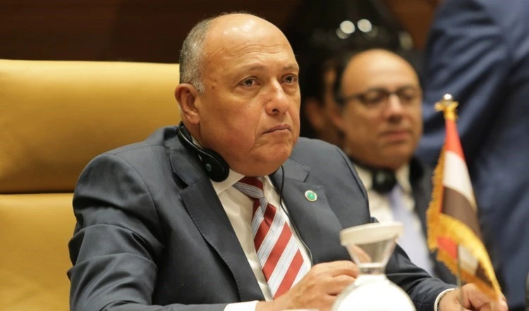 El canciller egipcio Sameh Shoukry.