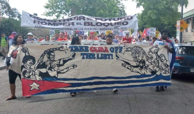 Frente a la Casa Blanca clamor por Cuba