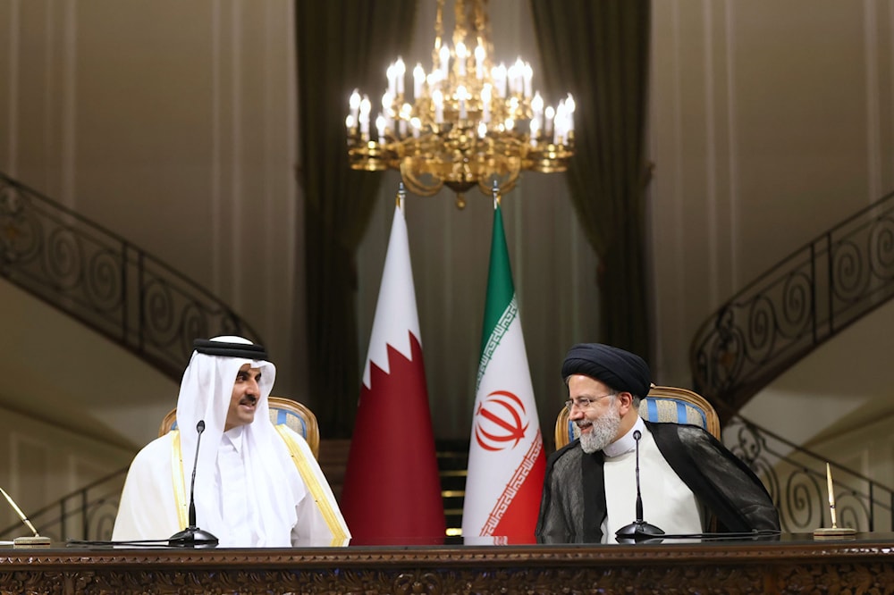 Encuentro entre el presidente iraní, Ebrahim Raisi, y el emir de Qatar, Tamim bin Hamad Al Thani