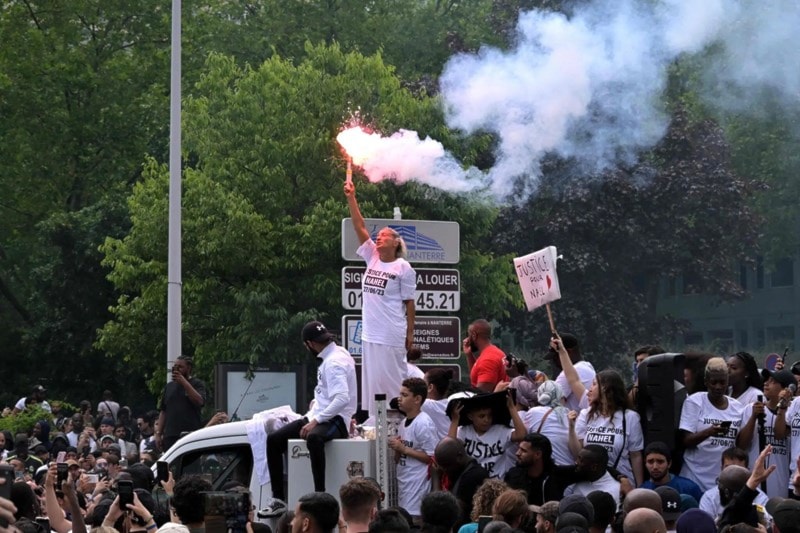 Marcha por Nahel M.en Nanterre.