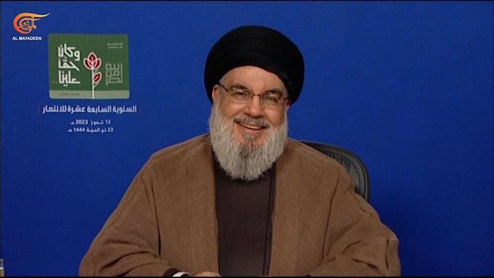 El secretario general de la Resistencia libanesa, Sayyed Hassan Nasrallah.