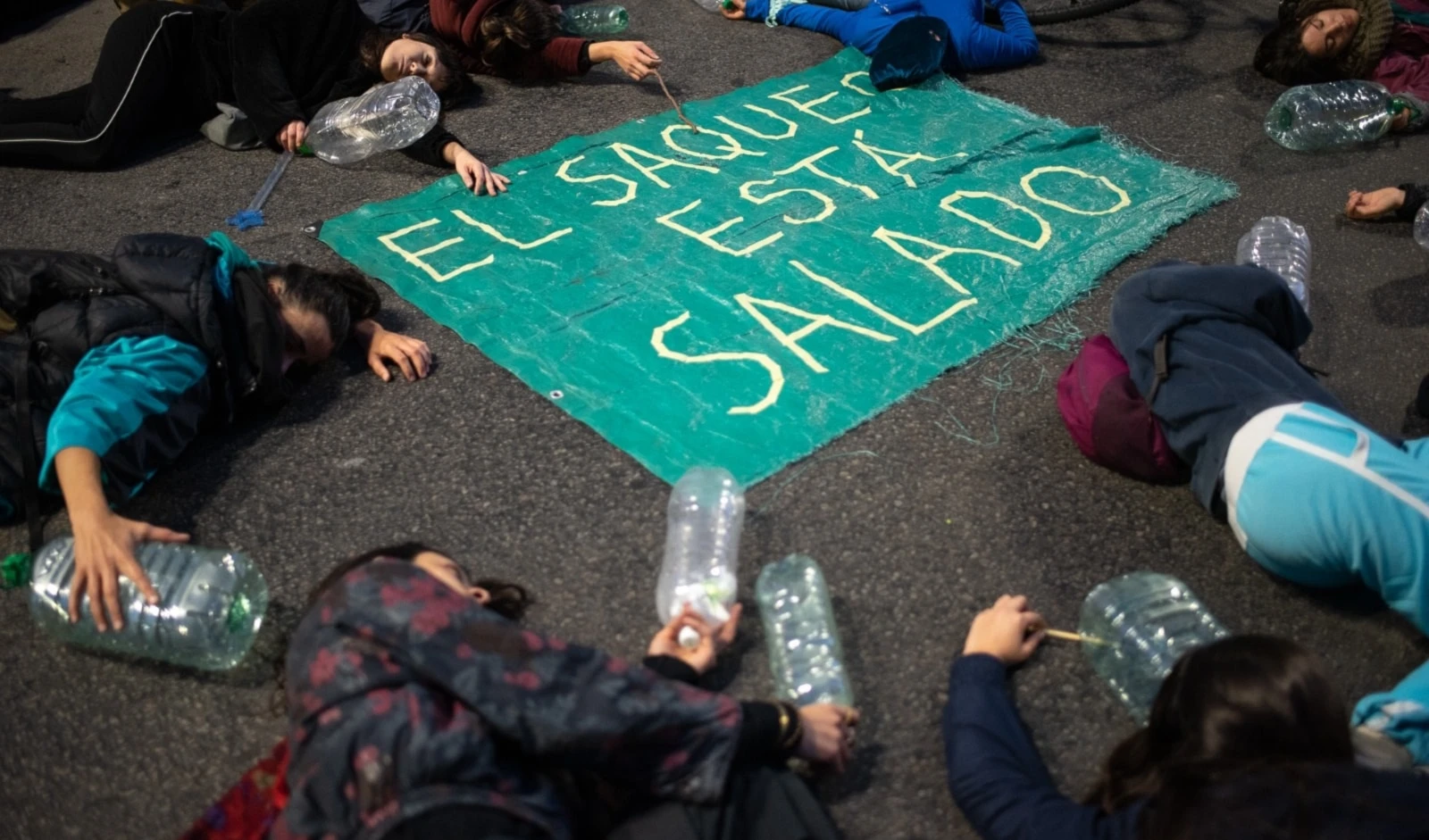 Protestas en Uruguay por la escasez de agua. Foto: AP.