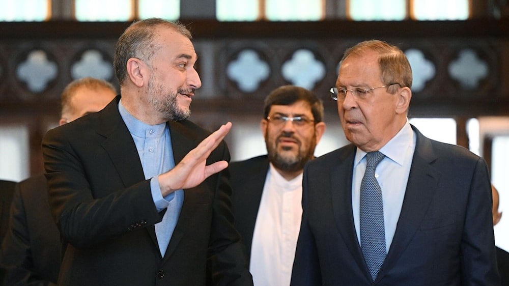 El canciller iraní, Hossein Amir Abdullahian y su homólogo ruso, Sergey Lavrov durante un encuentro reciente. 