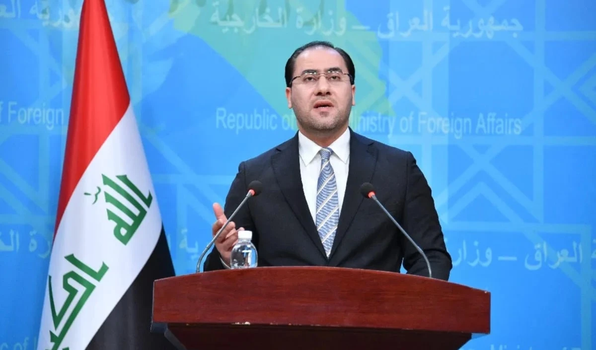 El  portavoz del Ministerio de Relaciones Exteriores de Irak, Ahmed Al-Sahhaf.