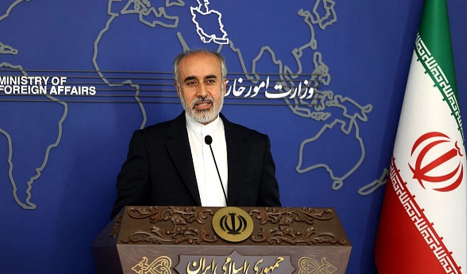 Portavoz de la cancillería iraní, Nasser Kanaani.