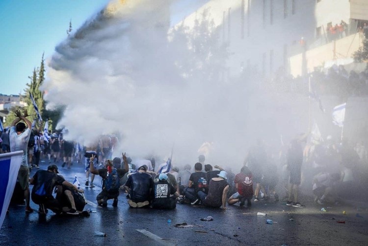 Manifestaciones contra el gobierno israelí.