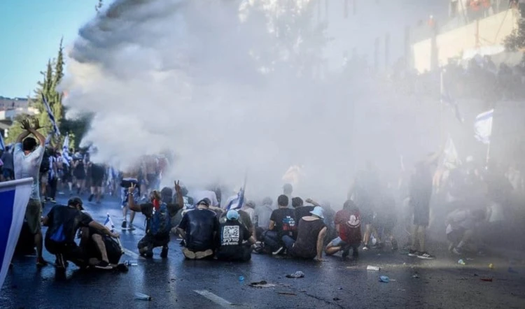 Manifestaciones contra el gobierno israelí.