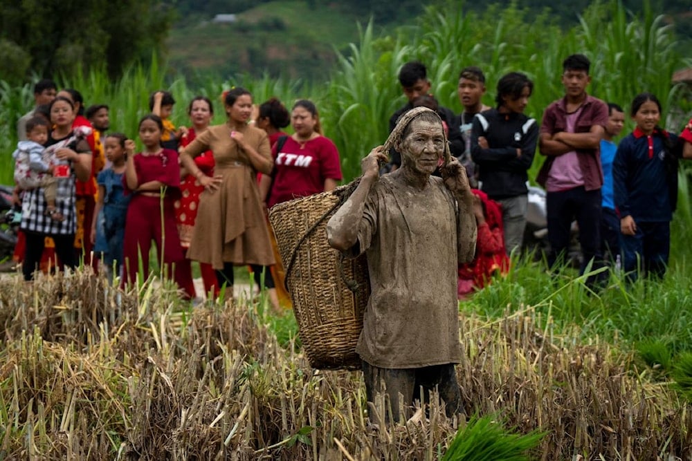 Nepal activa sus tradiciones en el festival anual del arroz. Foto: AP.