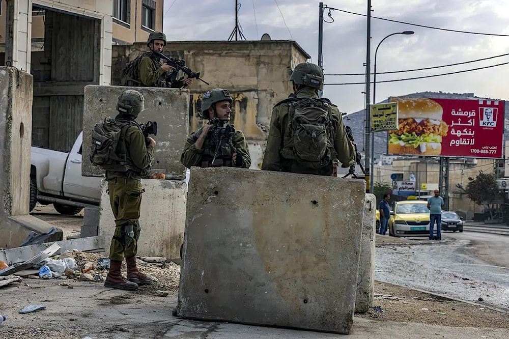 Fuerzas israelíes durante el asalto a Nablus.