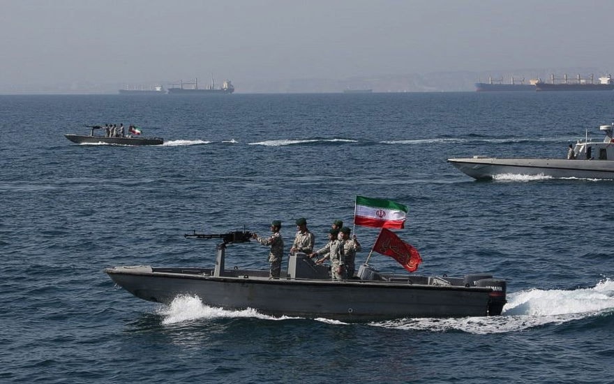 Lanchas de la Fuerza Naval iraní.