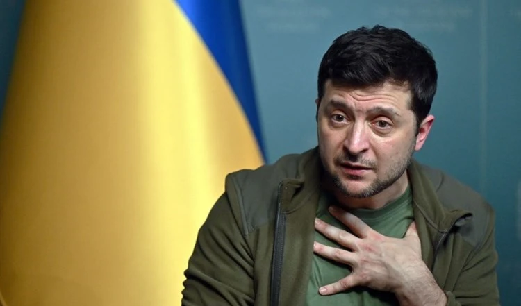 El presidente de Ucrania, Volodymyr Zelensky.